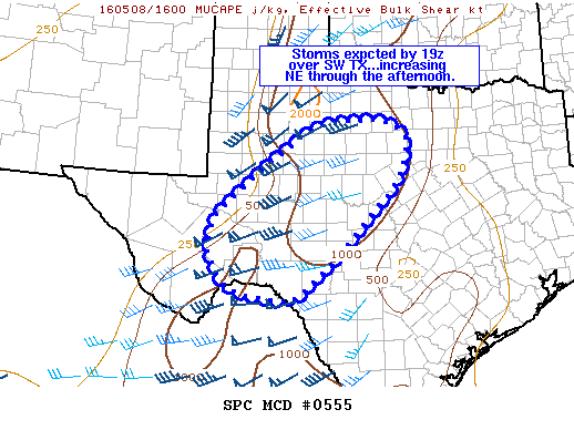 NOAA Storm Prediction Center Mesoscale Discussion 555