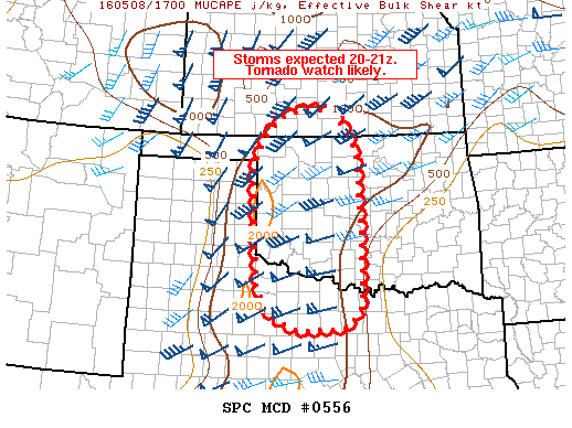 NOAA Storm Prediction Center Mesoscale Discussion 556