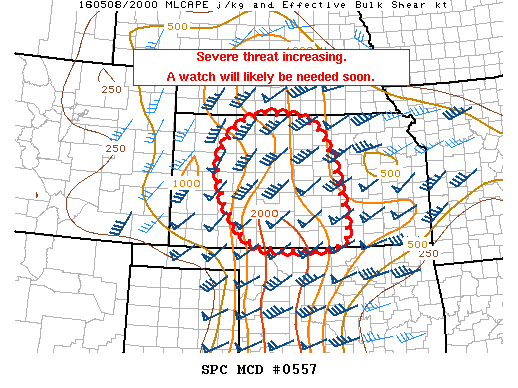 NOAA Storm Prediction Center Mesoscale Discussion 557