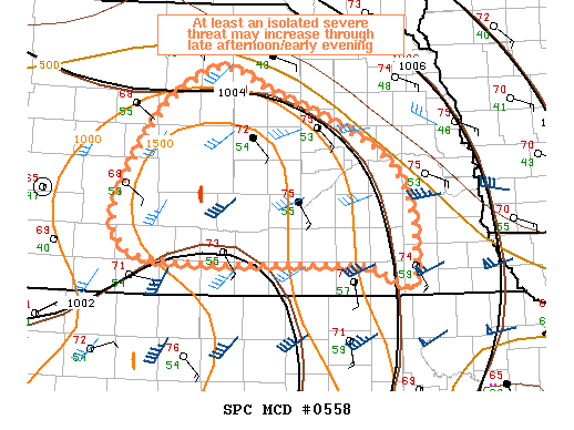 NOAA Storm Prediction Center Mesoscale Discussion 558