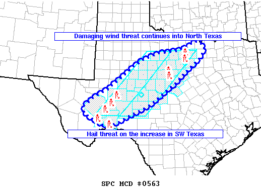 NOAA Storm Prediction Center Mesoscale Discussion 563