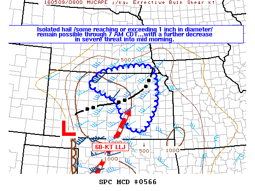 NOAA Storm Prediction Center Mesoscale Discussion 566