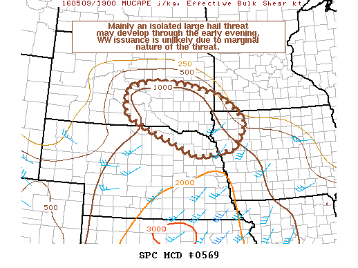 NOAA Storm Prediction Center Mesoscale Discussion 569