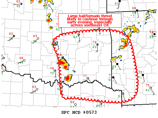 NOAA Storm Prediction Center Mesoscale Discussion 573