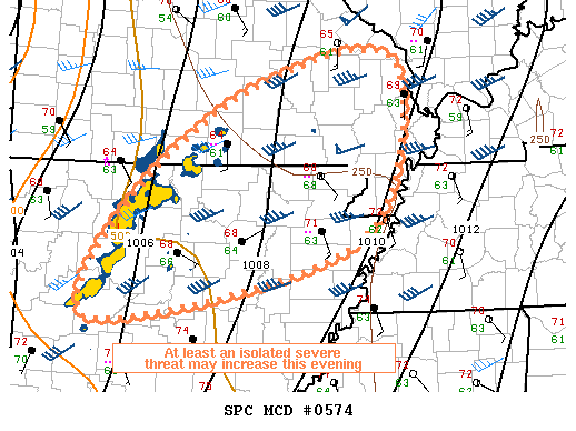 NOAA Storm Prediction Center Mesoscale Discussion 574