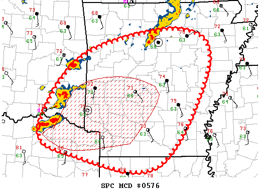 NOAA Storm Prediction Center Mesoscale Discussion 576
