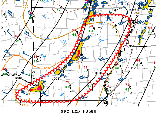NOAA Storm Prediction Center Mesoscale Discussion 580