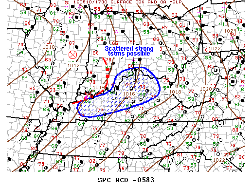 NOAA Storm Prediction Center Mesoscale Discussion 583