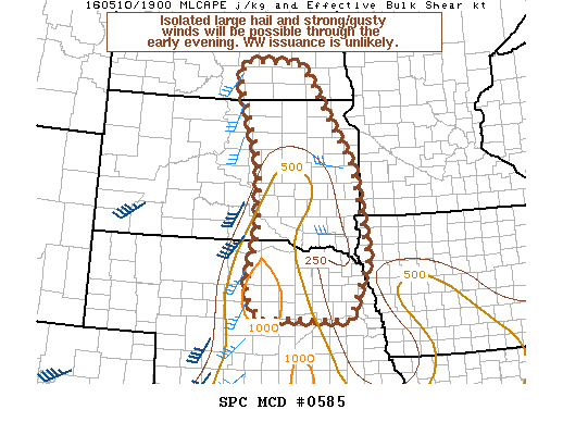 NOAA Storm Prediction Center Mesoscale Discussion 585