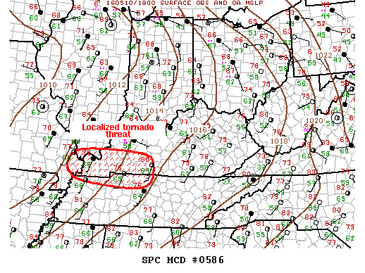 NOAA Storm Prediction Center Mesoscale Discussion 586