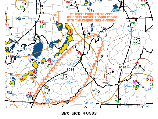 NOAA Storm Prediction Center Mesoscale Discussion 589