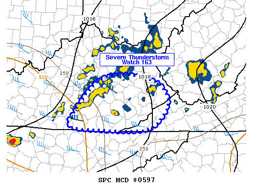 NOAA Storm Prediction Center Mesoscale Discussion 597