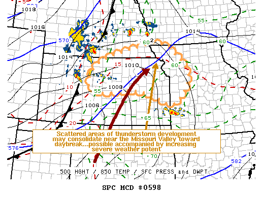 NOAA Storm Prediction Center Mesoscale Discussion 598