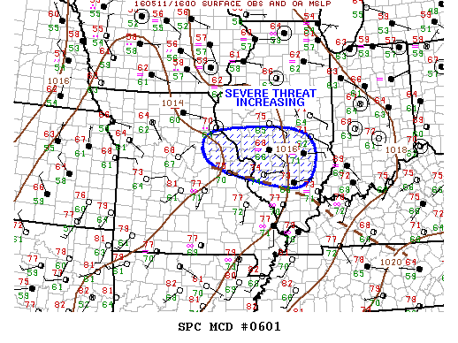 NOAA Storm Prediction Center Mesoscale Discussion 601