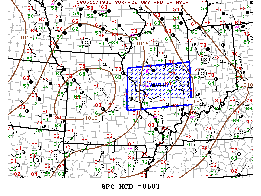 NOAA Storm Prediction Center Mesoscale Discussion 603