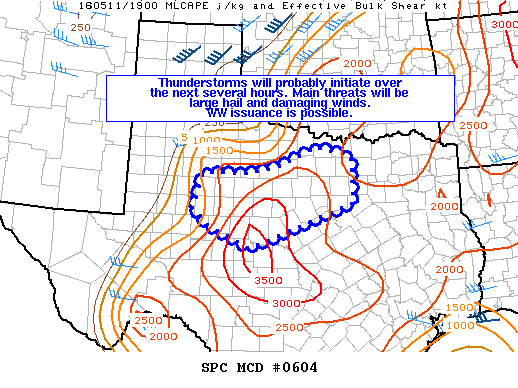 NOAA Storm Prediction Center Mesoscale Discussion 604