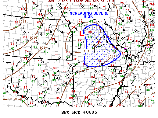 NOAA Storm Prediction Center Mesoscale Discussion 605