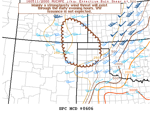 NOAA Storm Prediction Center Mesoscale Discussion 606