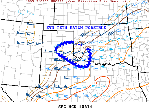 NOAA Storm Prediction Center Mesoscale Discussion 614