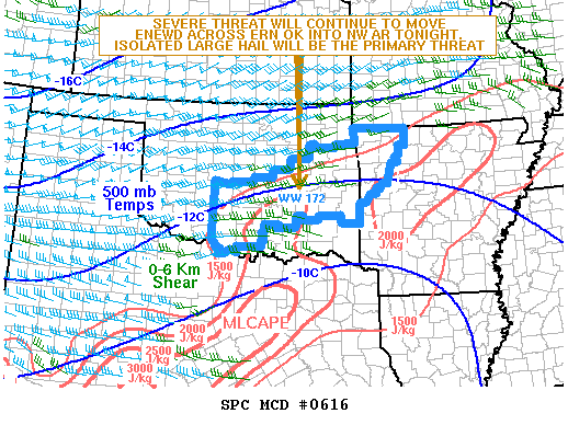 NOAA Storm Prediction Center Mesoscale Discussion 616