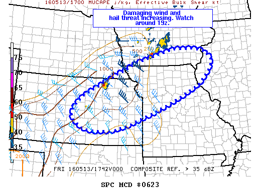 NOAA Storm Prediction Center Mesoscale Discussion 623