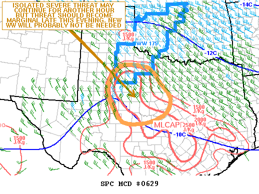 NOAA Storm Prediction Center Mesoscale Discussion 629