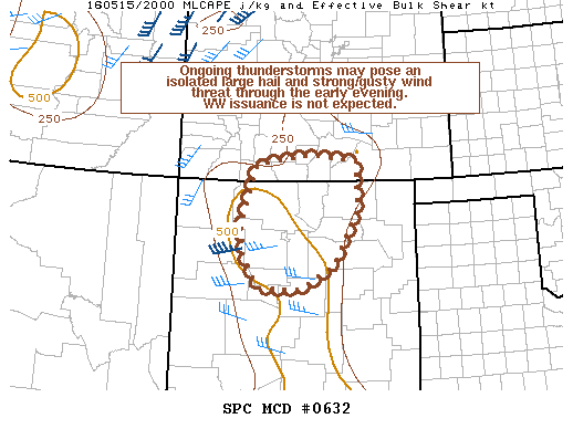 NOAA Storm Prediction Center Mesoscale Discussion 632