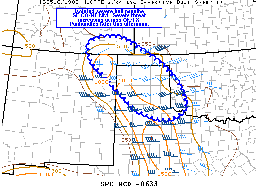 NOAA Storm Prediction Center Mesoscale Discussion 633