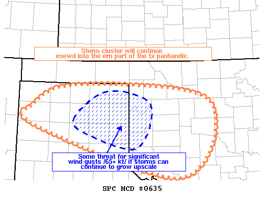 NOAA Storm Prediction Center Mesoscale Discussion 635