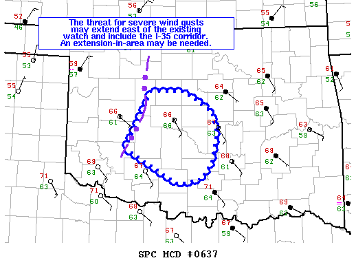 NOAA Storm Prediction Center Mesoscale Discussion 637