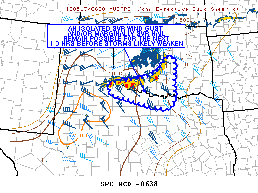 NOAA Storm Prediction Center Mesoscale Discussion 638