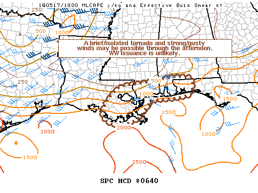 NOAA Storm Prediction Center Mesoscale Discussion 640