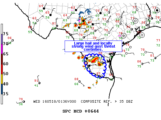 NOAA Storm Prediction Center Mesoscale Discussion 644