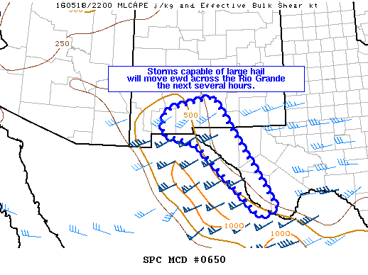 NOAA Storm Prediction Center Mesoscale Discussion 650