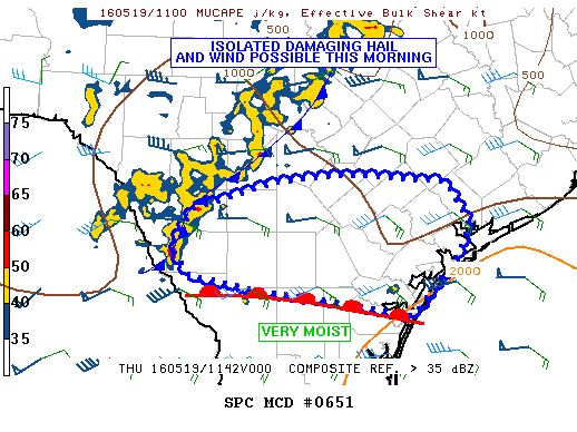 NOAA Storm Prediction Center Mesoscale Discussion 651