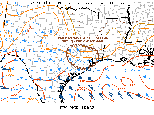NOAA Storm Prediction Center Mesoscale Discussion 662