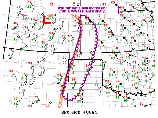 NOAA Storm Prediction Center Mesoscale Discussion 664