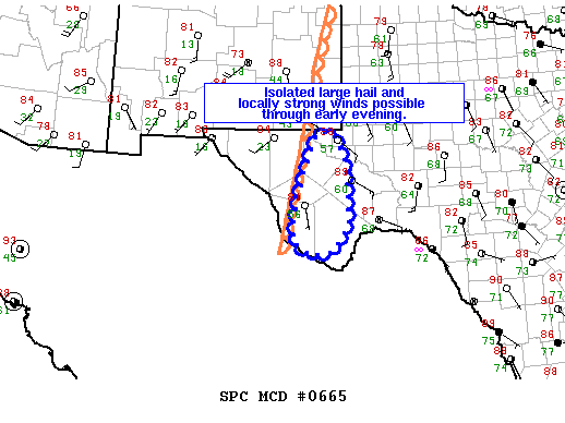 NOAA Storm Prediction Center Mesoscale Discussion 665