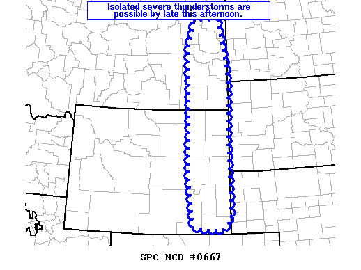 NOAA Storm Prediction Center Mesoscale Discussion 667