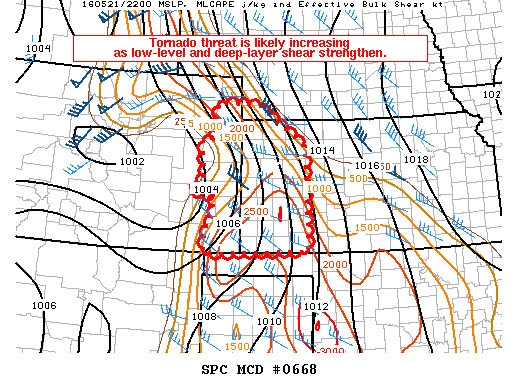 NOAA Storm Prediction Center Mesoscale Discussion 668