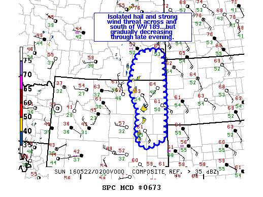 NOAA Storm Prediction Center Mesoscale Discussion 673