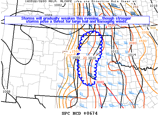 NOAA Storm Prediction Center Mesoscale Discussion 674