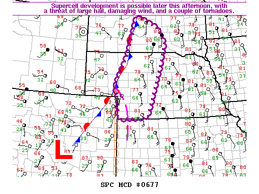 NOAA Storm Prediction Center Mesoscale Discussion 677