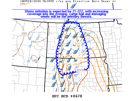 NOAA Storm Prediction Center Mesoscale Discussion 678