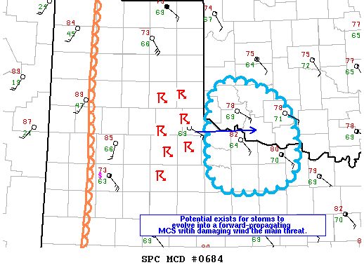 NOAA Storm Prediction Center Mesoscale Discussion 684