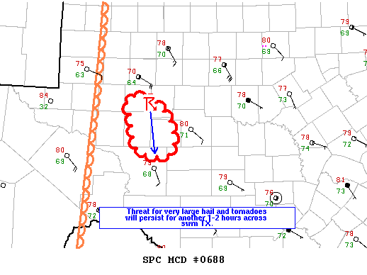 NOAA Storm Prediction Center Mesoscale Discussion 688
