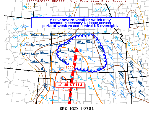 NOAA Storm Prediction Center Mesoscale Discussion 701