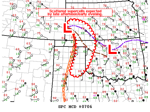 NOAA Storm Prediction Center Mesoscale Discussion 706