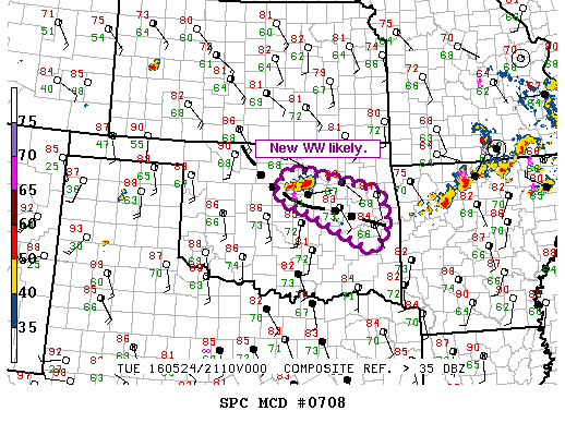 NOAA Storm Prediction Center Mesoscale Discussion 708