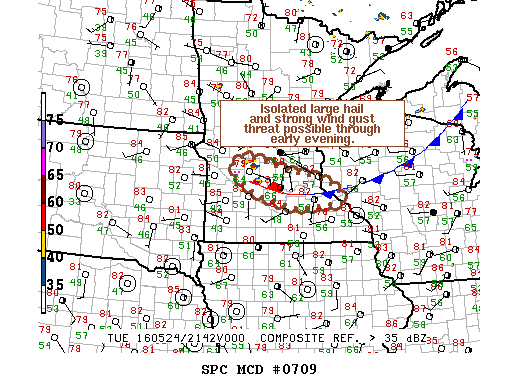NOAA Storm Prediction Center Mesoscale Discussion 709